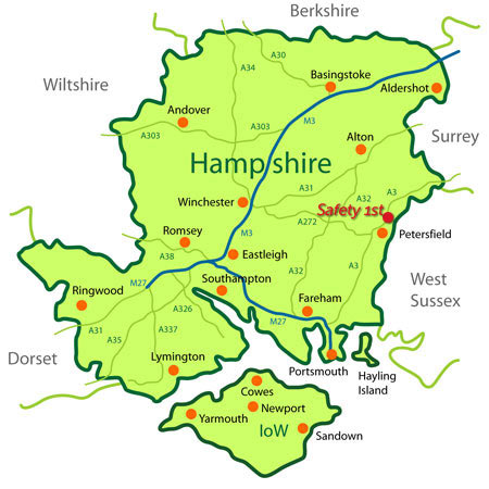 Safety 1st map of hampshire towns